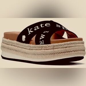 Kate Spade New York Piper Flatform Espadrilles in black Color Size 6.5